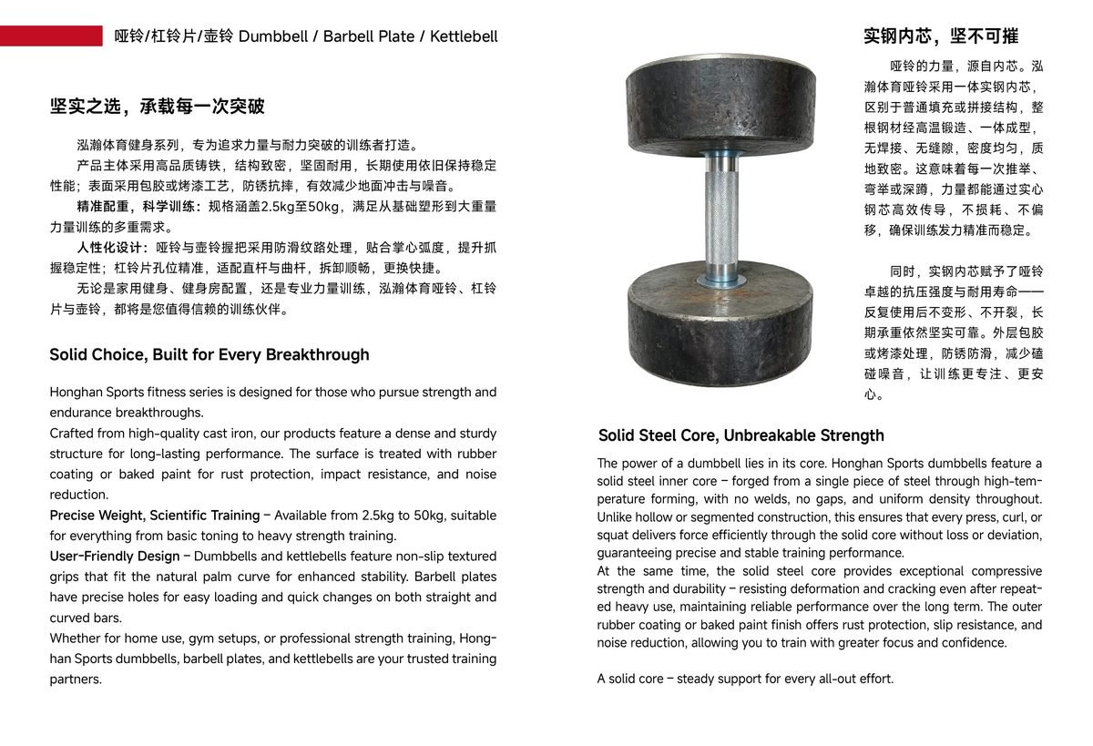 Round Rubber Dumbbells